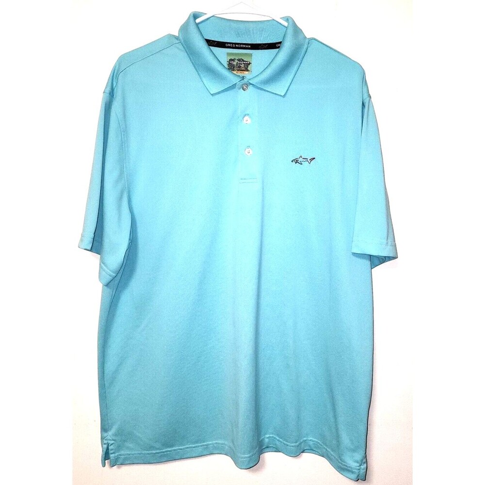 Greg Norman Tasso Elba Golf Short Sleeve Mens Polo Shirt Size Large